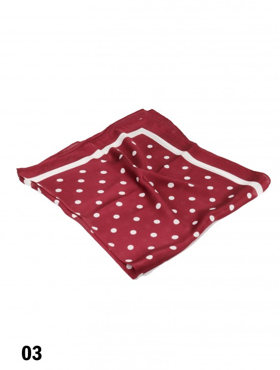 Vintage Style Polka dot Print Fashion Square Scarf